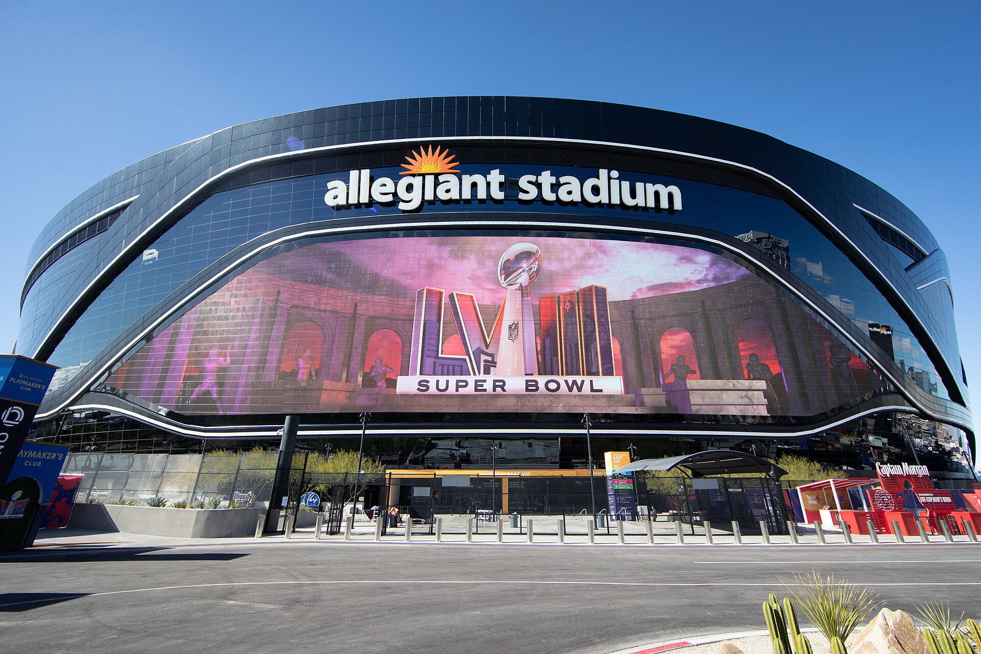 Exterior of Allegiant Stadium in Las Vegas
