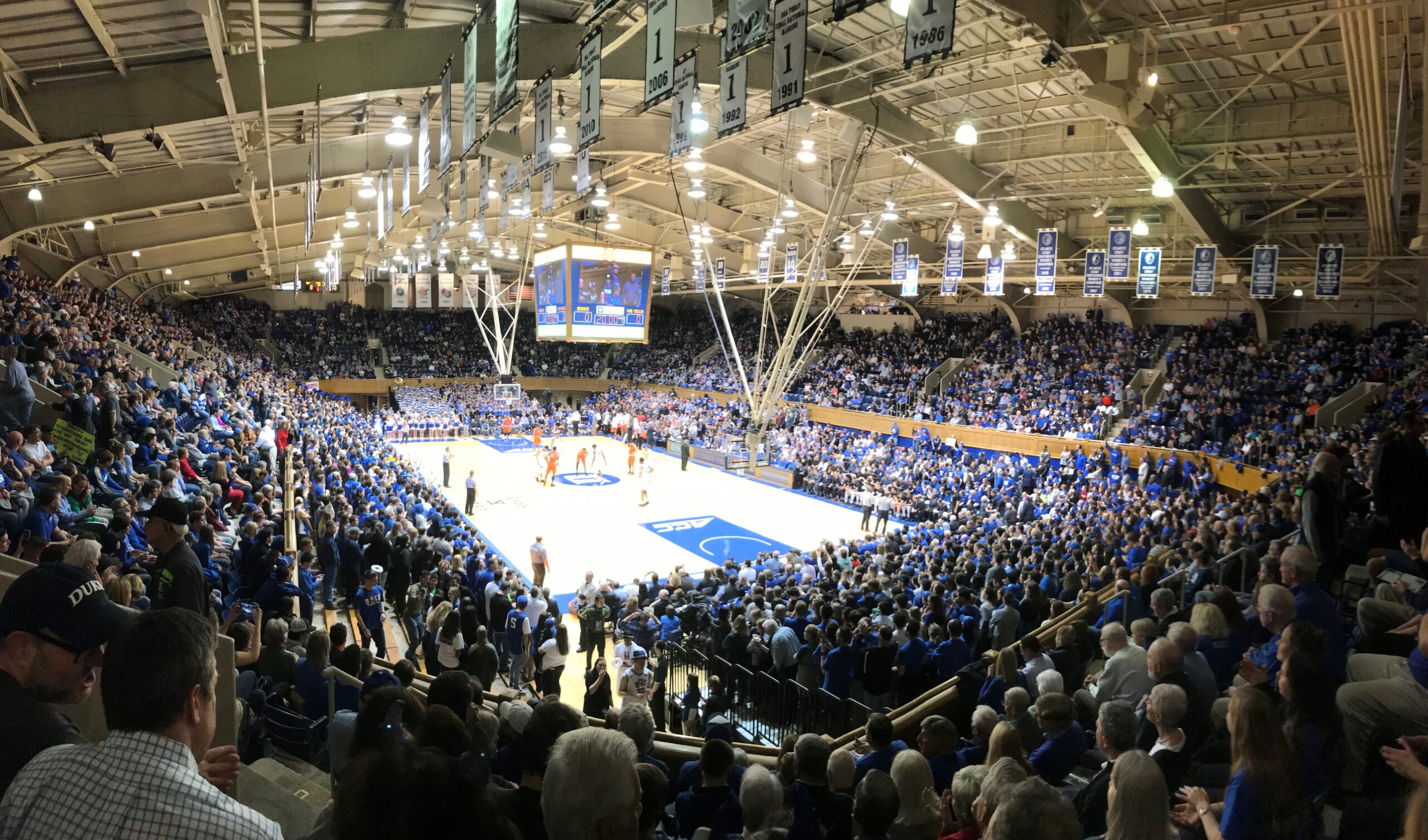 Interior of Cameron Indoor Stadium at Duke University