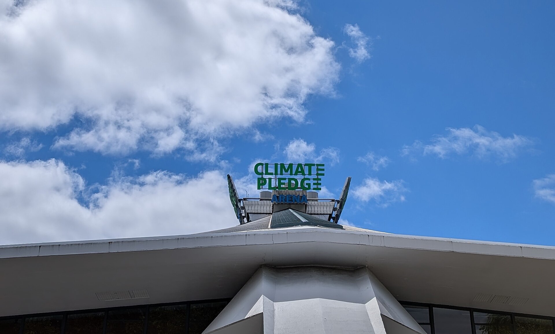 Exterior of Climate Pledge Arena in Seattle