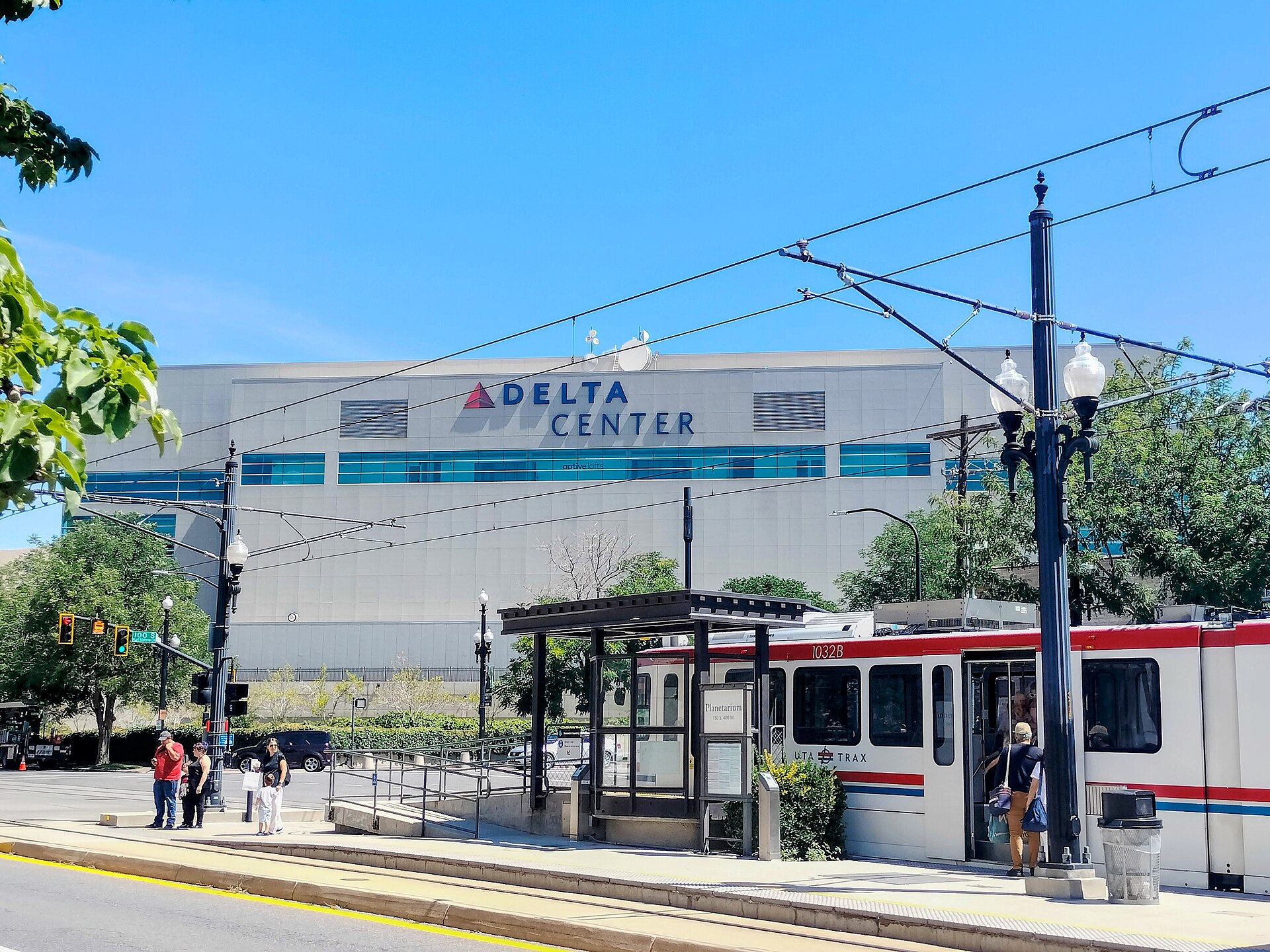 Delta Center in Salt Lake City after its 2023 rebranding
