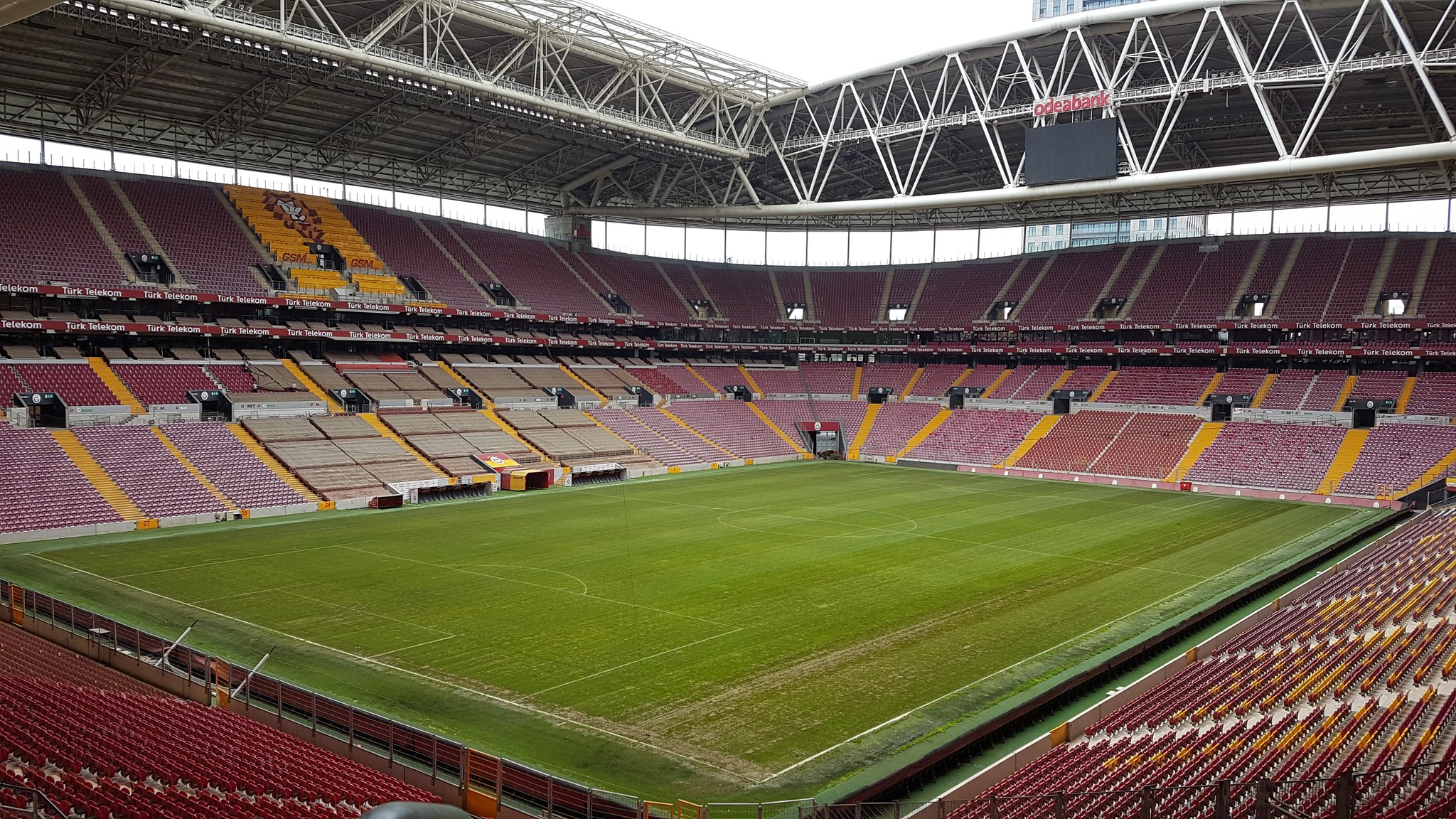 Interior of Galatasaray stadium in Istanbul