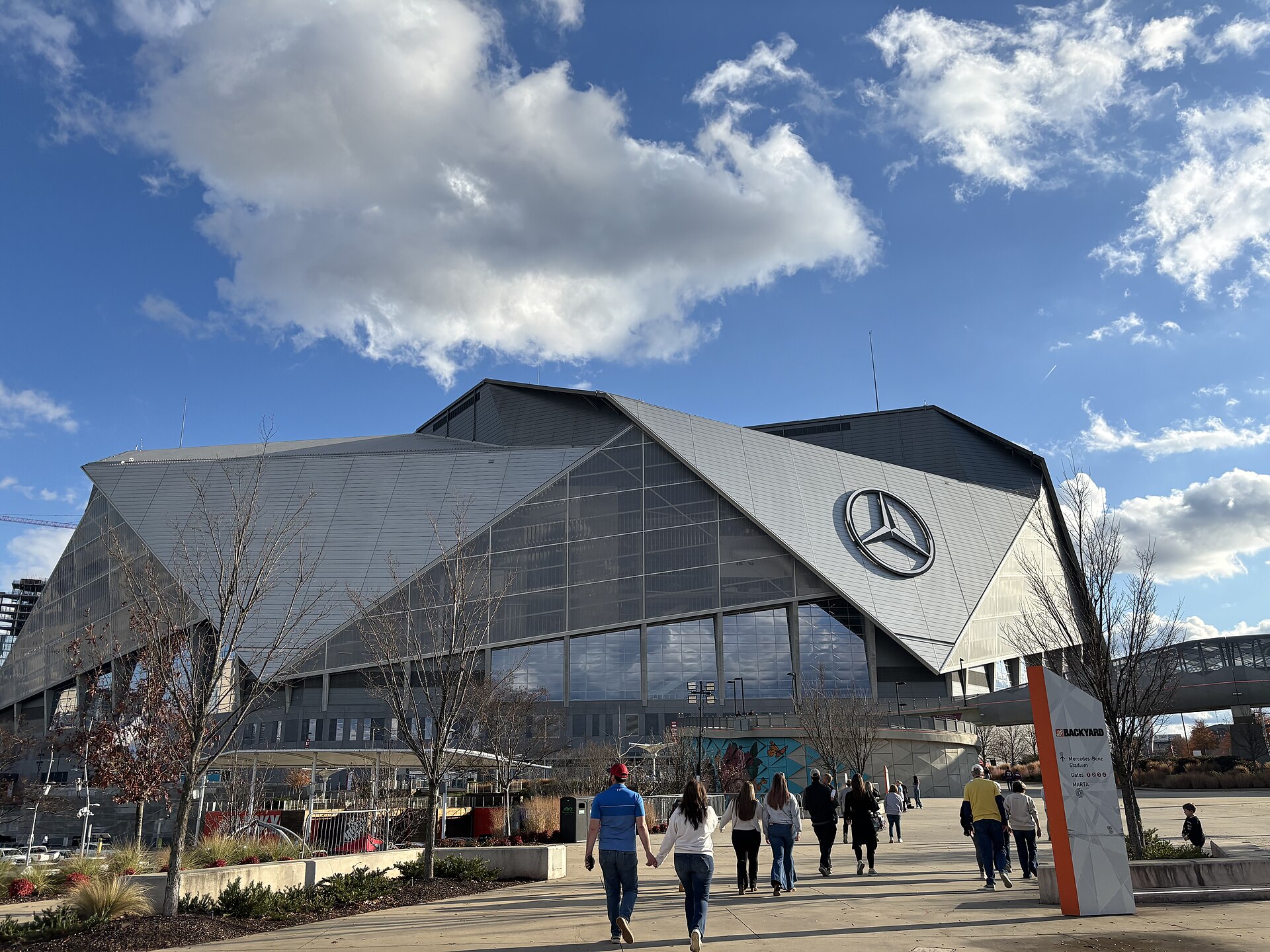 Exterior of Mercedes-Benz Stadium in Atlanta, Georgia