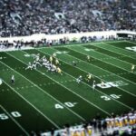 American football game in a stadium illustrating the NFL playoff path