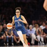 Olivia Miles playing for the Minnesota Lynx against the Dallas Wings in August 2026