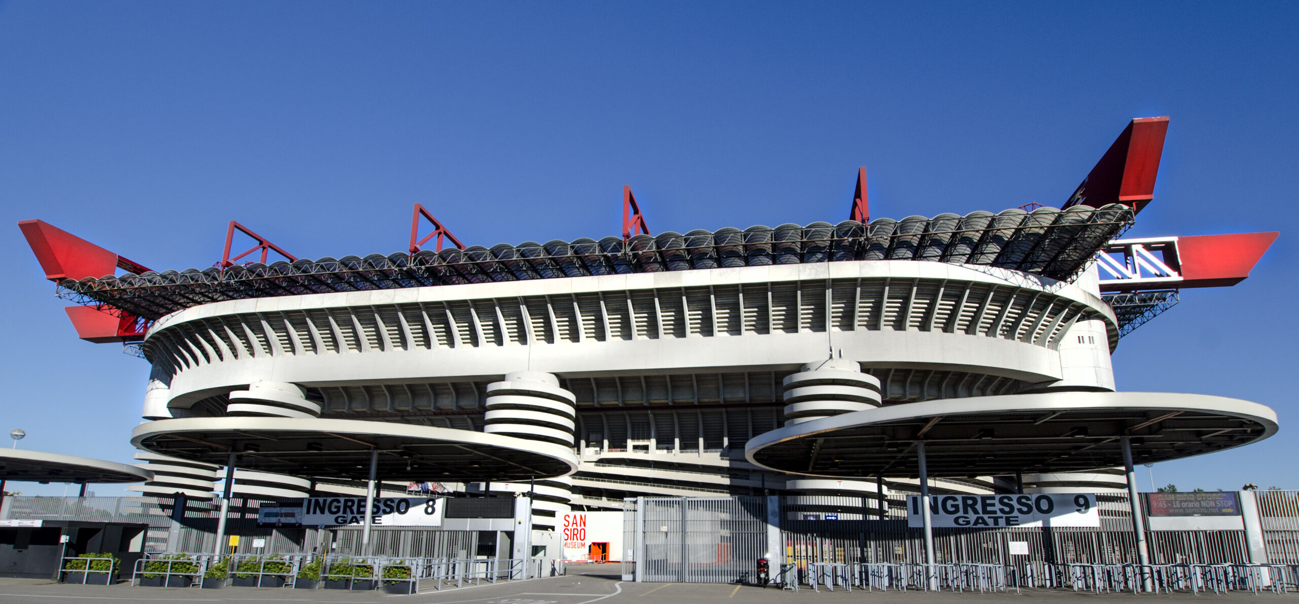 Exterior of San Siro Stadium in Milan