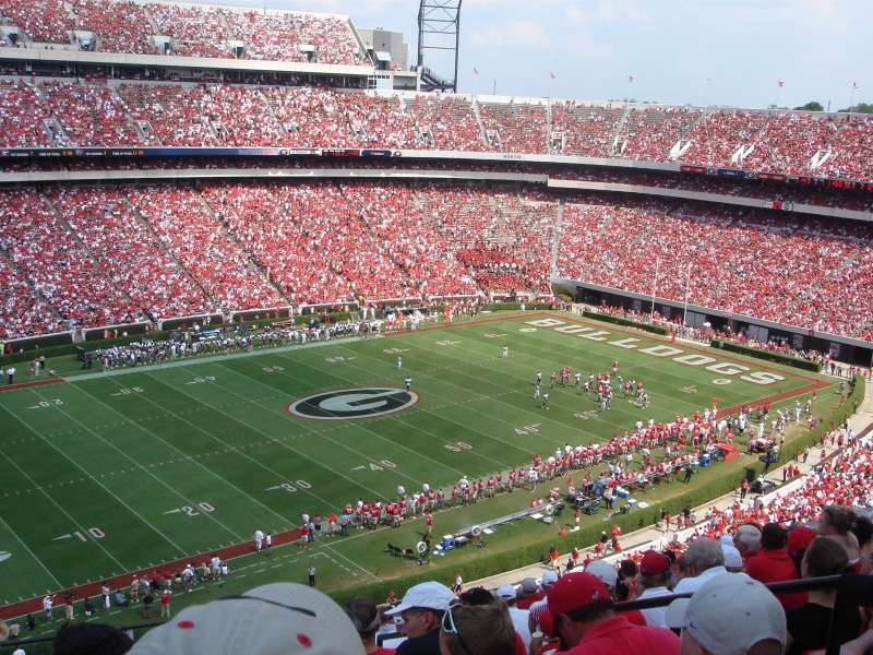 Sanford Stadium in Athens, home of Georgia Bulldogs football