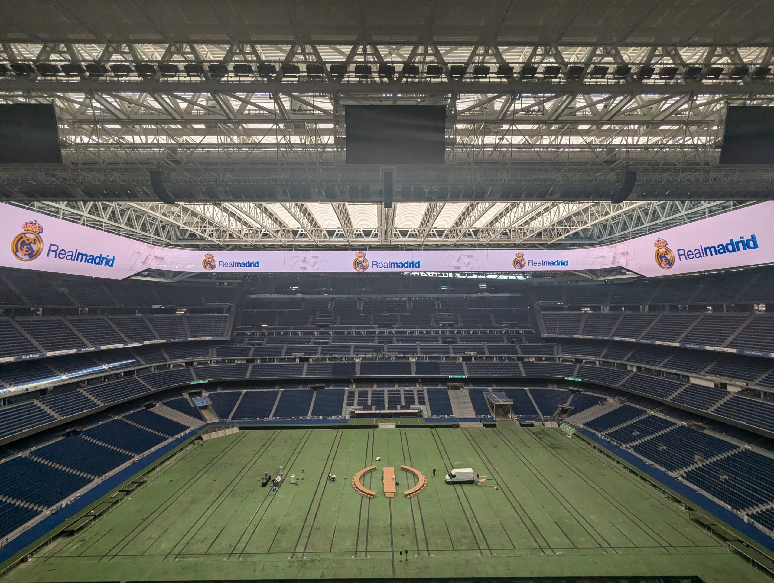 Interior of Santiago Bernabéu Stadium in Madrid