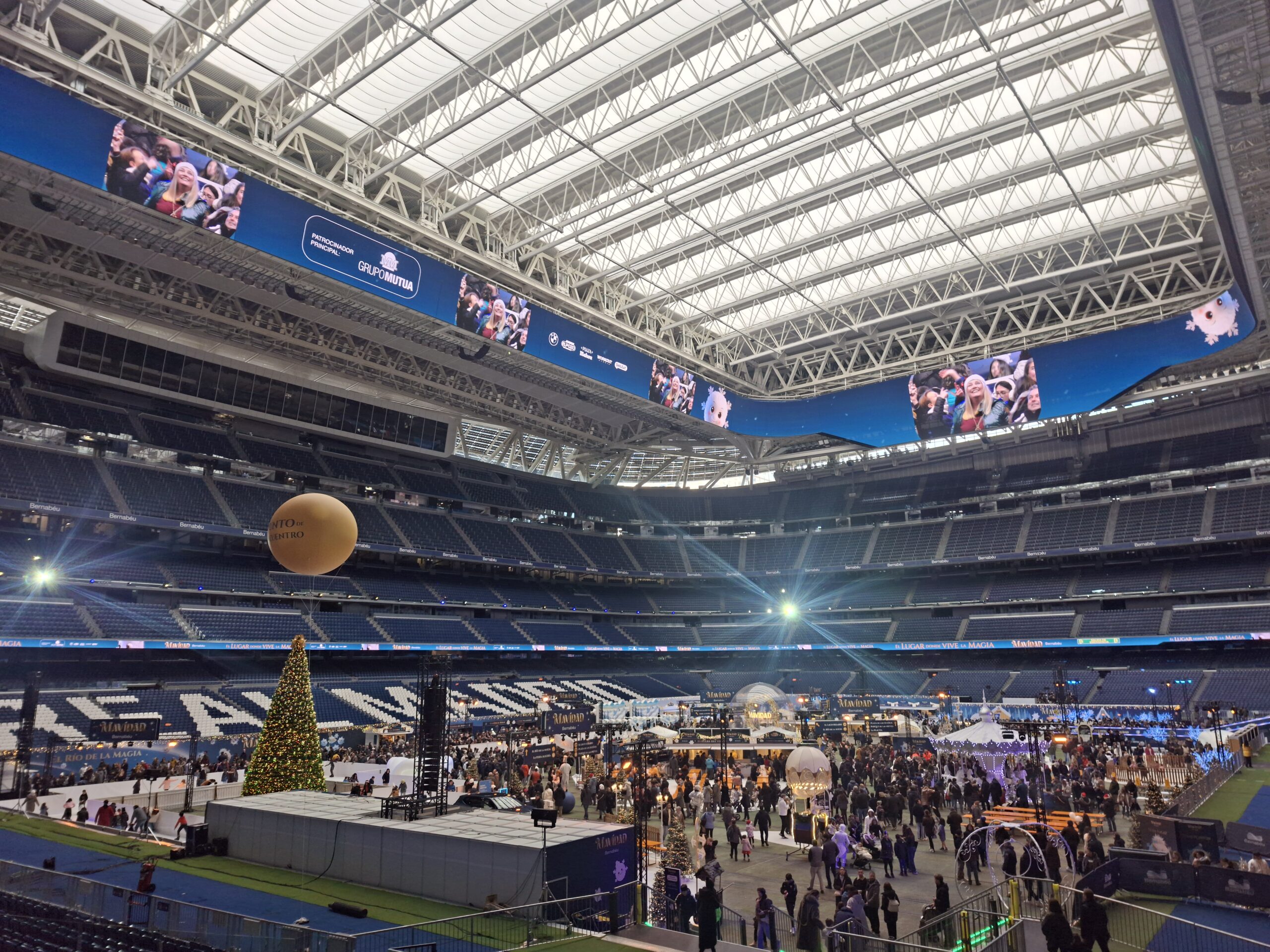 Renovated Santiago Bernabeu Stadium in Madrid during a 2025 event