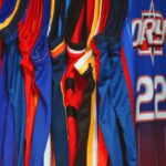 Collection of sports jerseys illustrating authentic and replica fan apparel