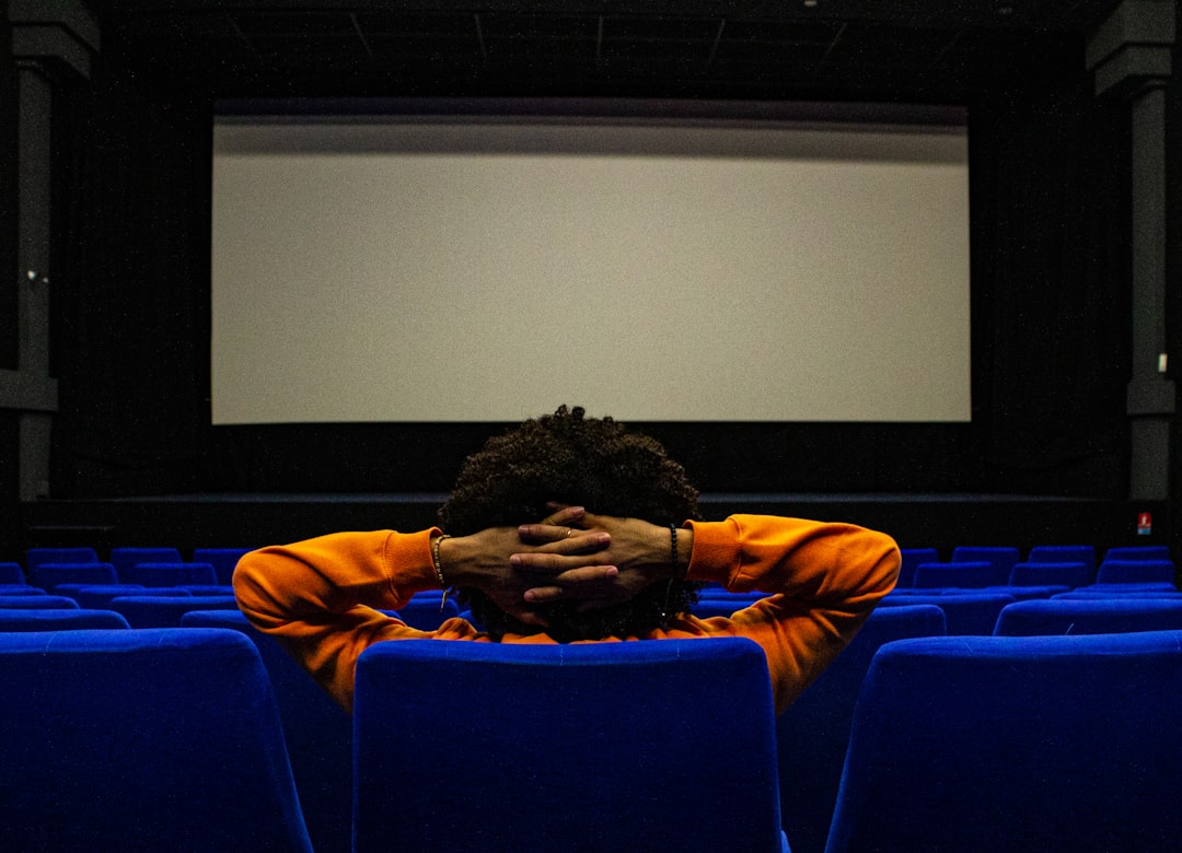 Cinema screen and audience for sports movies and documentaries