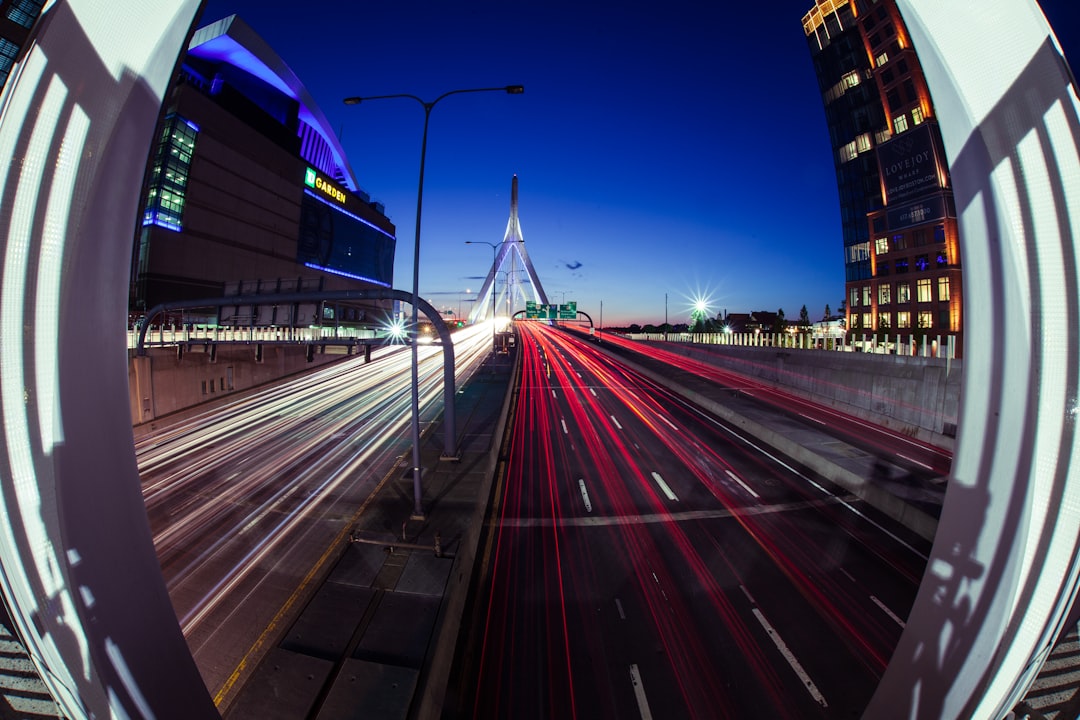 TD Garden in Boston at night