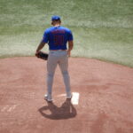 Freddy Peralta pitching for the New York Mets against the Toronto Blue Jays on April 27, 2026; archival image from before his move to Tampa Bay.