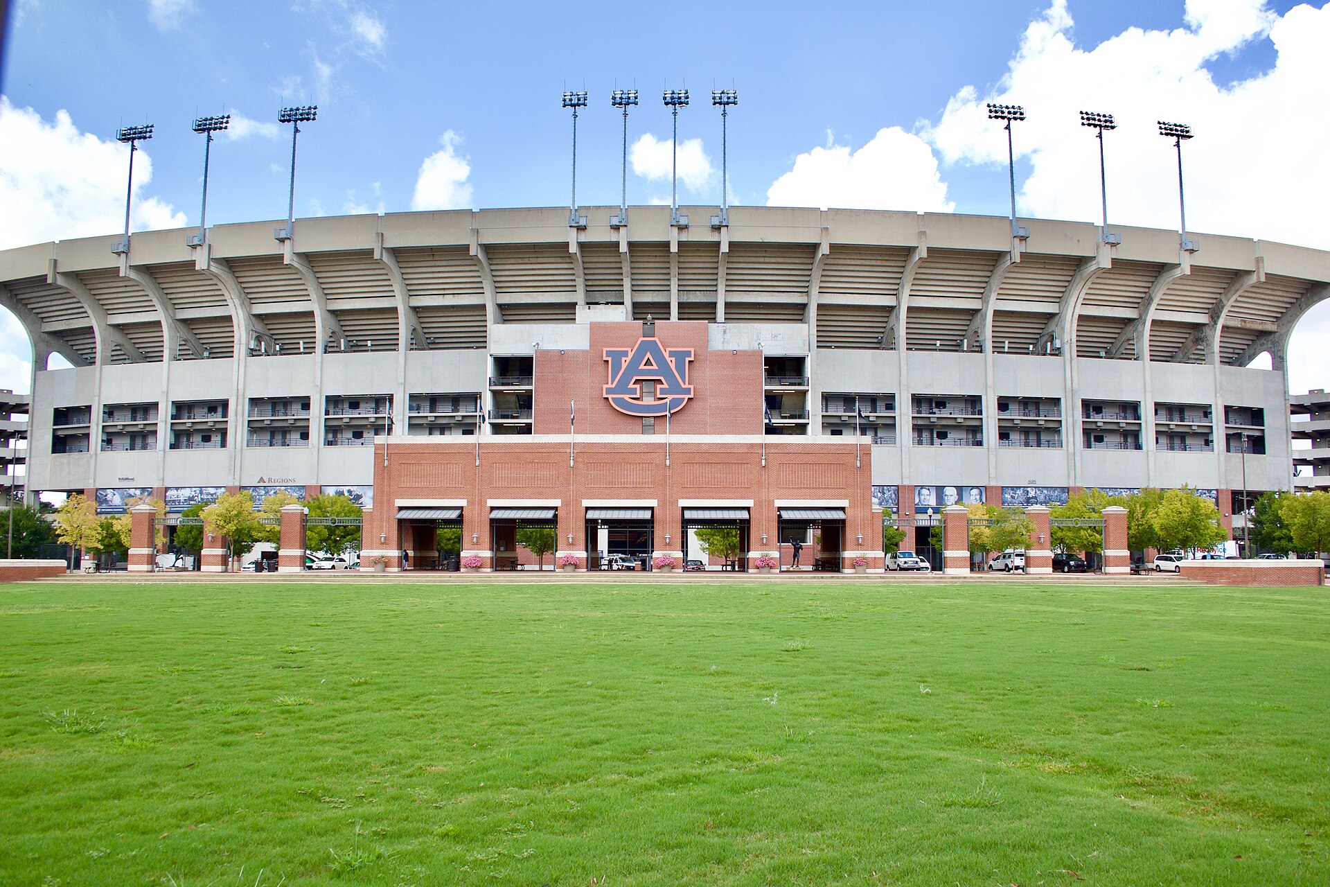 Exterior of Jordan-Hare Stadium, home of Auburn football