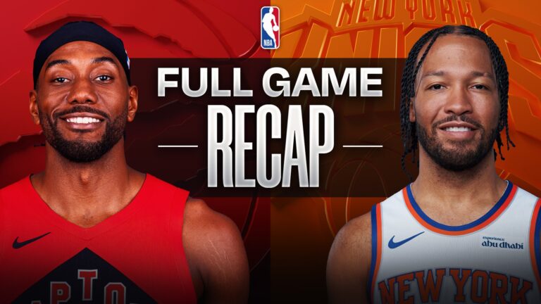 New York Knicks and Toronto Raptors during the Knicks' 122-120 preseason-finale win