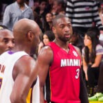Dwyane Wade of the Miami Heat playing against Kobe Bryant and the Los Angeles Lakers on December 25, 2010