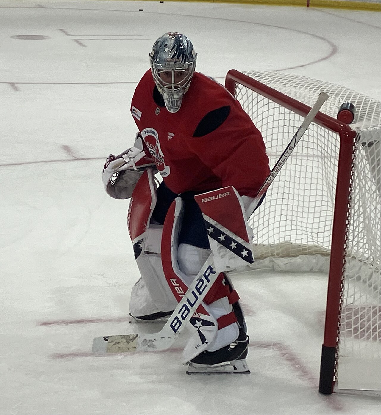 Washington Capitals goaltender Logan Thompson during 2024 training camp