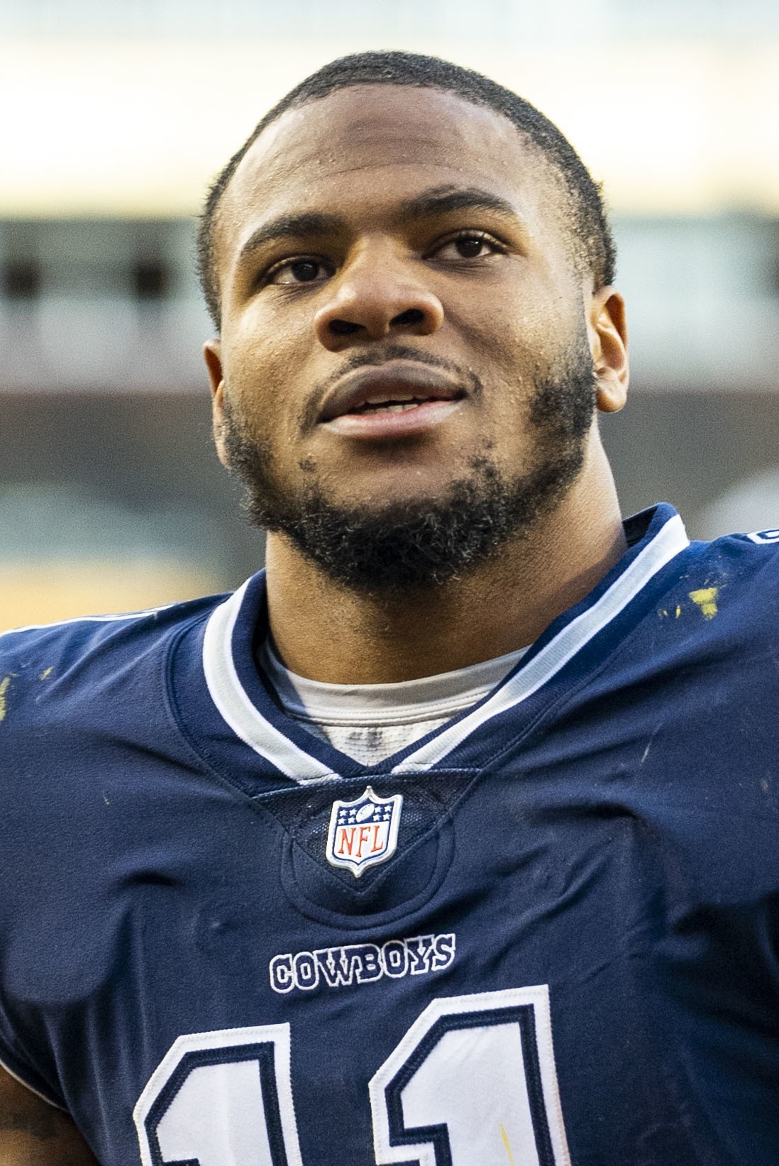 Archive photo of Micah Parsons in a Dallas Cowboys uniform after a 2021 game