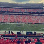 Field-level view of Sanford Stadium at the University of Georgia