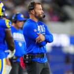 Los Angeles Rams head coach Sean McVay during the overtime loss to Buffalo