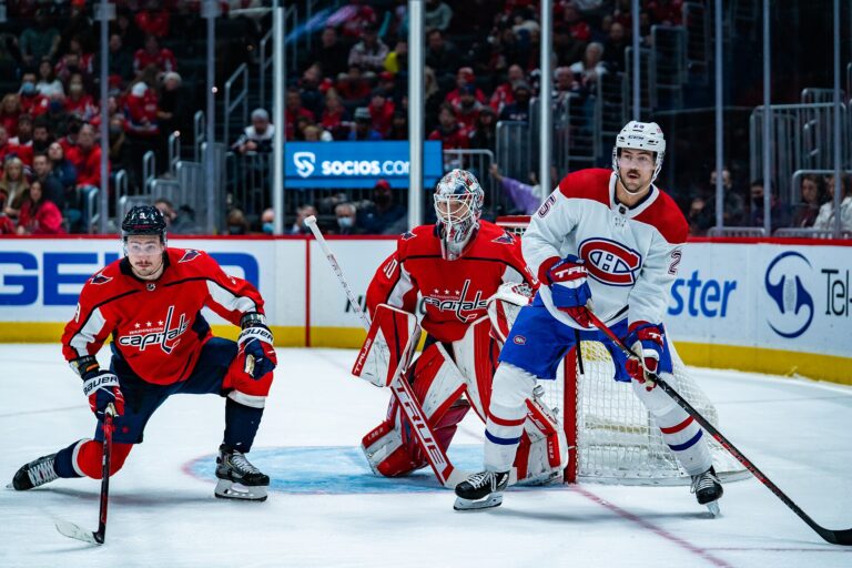 Washington Capitals playing an NHL game at Capital One Arena