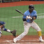 Tampa Bay Rays first baseman Yandy Díaz during the 2021 season