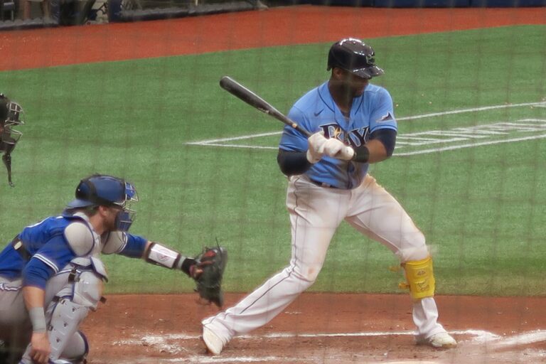 Tampa Bay Rays first baseman Yandy Díaz during the 2021 season
